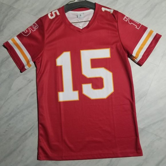 TRAVIS KELCE 87 - KANSAS CITY CHIEFS RED PRINTED FOOTBALL JERSEY - YOUTH - Picture 4 of 16